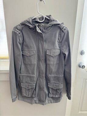 Tinsel Gray Hooded Utility Jacket